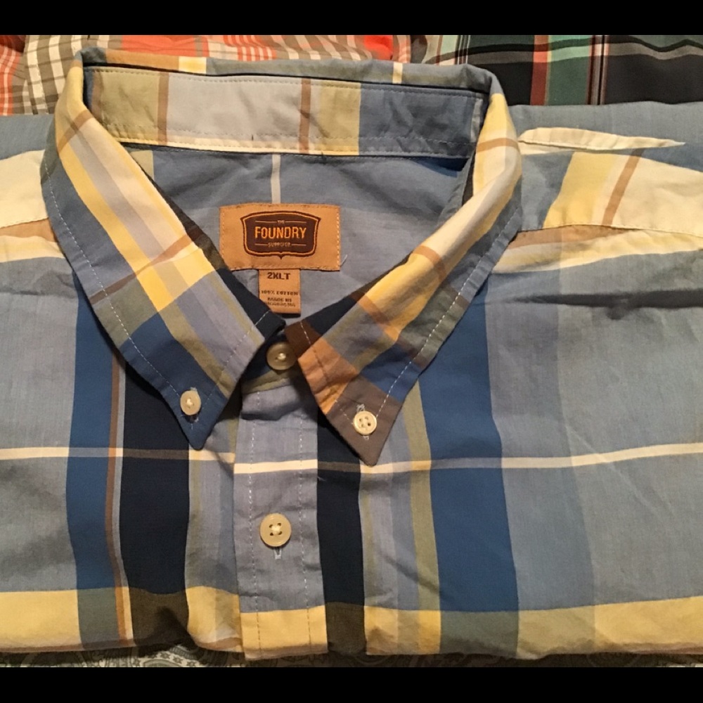 ONE 2XL TALL BUTTON DOWN MEN CAREER SHIRT